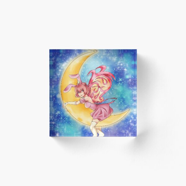 Moon Bunny Acrylic Block