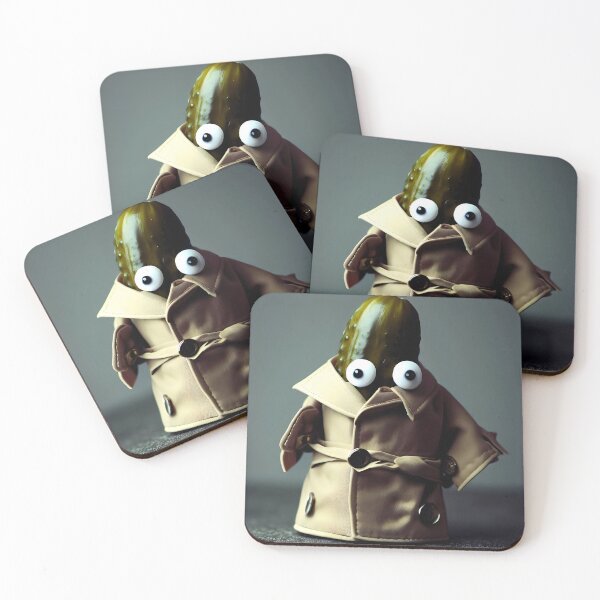 Item preview, Pickle in a Trench Coat with Googly Eyes designed and sold by GokaiRedbubble.