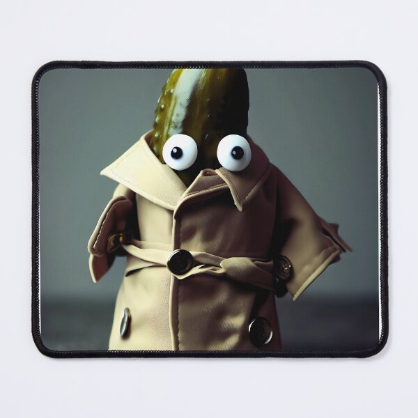 Item preview, Pickle in a Trench Coat with Googly Eyes designed and sold by GokaiRedbubble.
