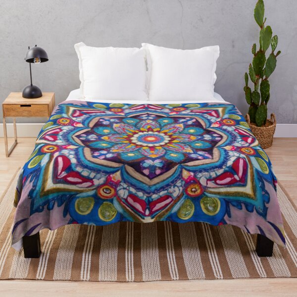 Artikelvorschau, Aquarell Boho Mandala Ein Kaleidoskop böhmischer Schönheit entworfen und verkauft von Tamas Das.