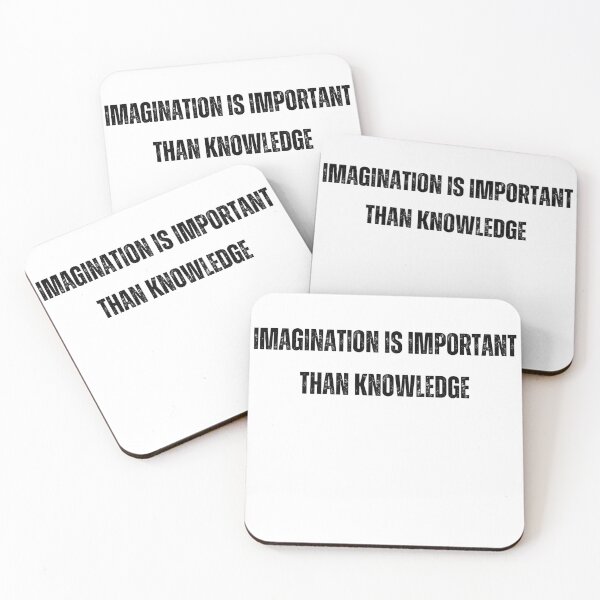 Item preview, imagination is important than knowledge black and white Quote sticker tshirt designed and sold by Mindlimes.