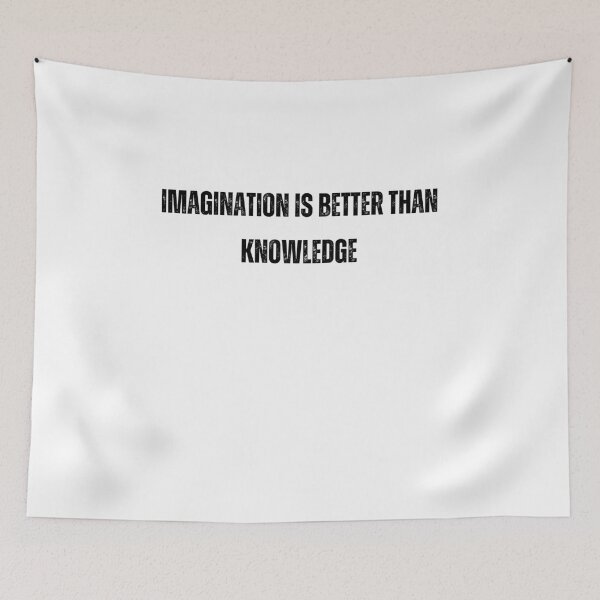 Item preview, imagination is better than knowledge black and white Quote sticker tshirt designed and sold by Mindlimes.