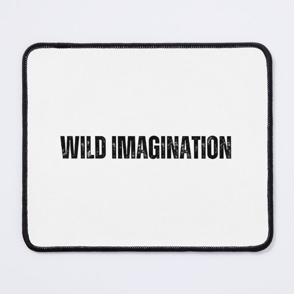 Item preview, wild imagination black and white Quote sticker tshirt designed and sold by Mindlimes.