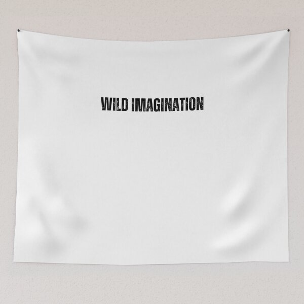 Item preview, wild imagination black and white Quote sticker tshirt designed and sold by Mindlimes.