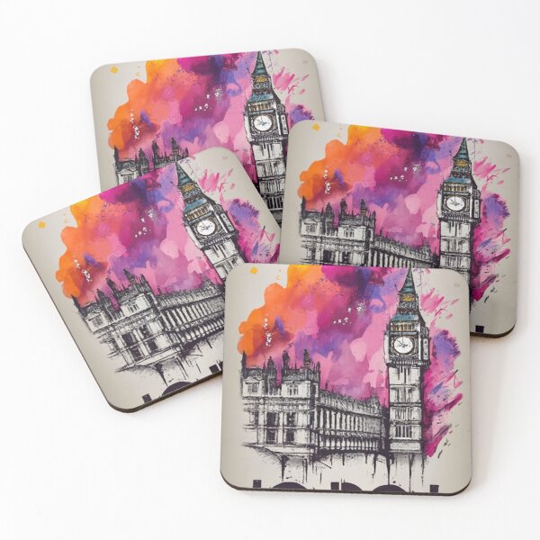 Item preview, London Westminster Watercolors | Captivating Views of Iconic Landmarks designed and sold by InkBlvd.
