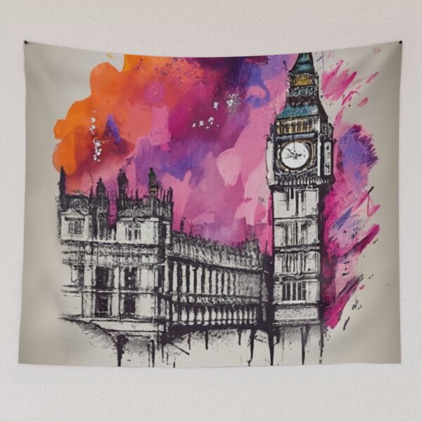 Item preview, London Westminster Watercolors | Captivating Views of Iconic Landmarks designed and sold by InkBlvd.