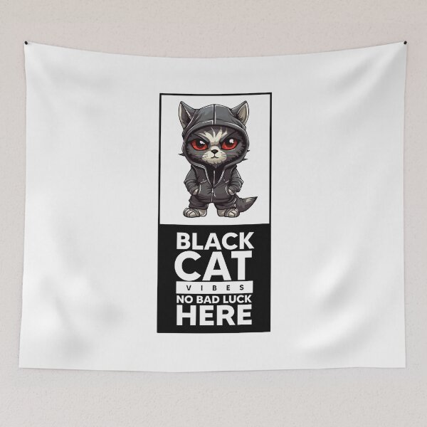 Item preview, Black Cat, Cat with hoodie designed and sold by maxleengraphix.