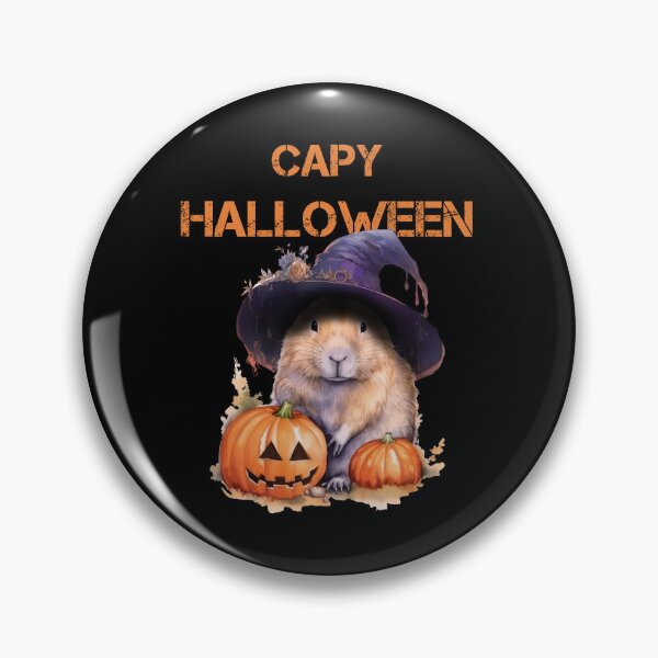 Item preview, Capy Halloween Cute Capybara with Jack-o-lantern designed and sold by LittleMagicShop.