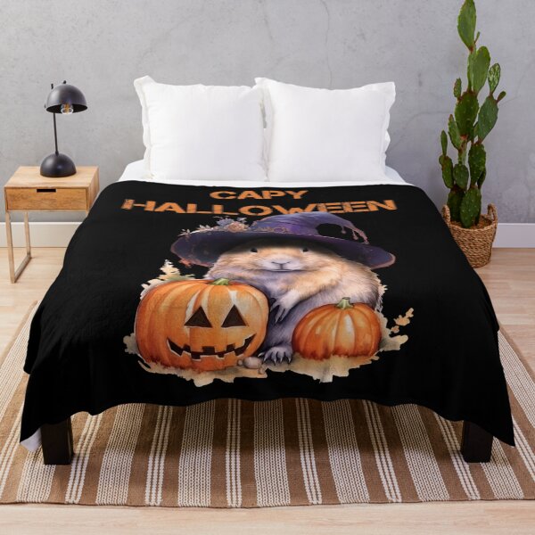 Item preview, Capy Halloween Cute Capybara with Jack-o-lantern designed and sold by LittleMagicShop.