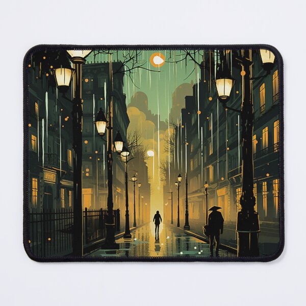 Item preview, Parisian Elegance: Rainy Evening Art Deco Illustration designed and sold by PaintbrushPlace.
