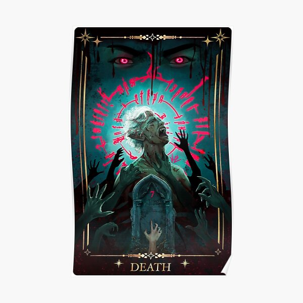 Carte de tarot de vampire tragique Poster