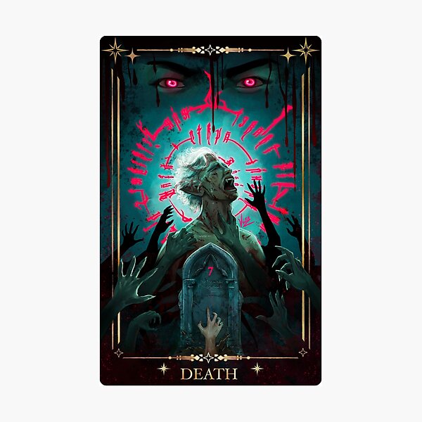 Tragic Vampire Tarot Card Photographic Print