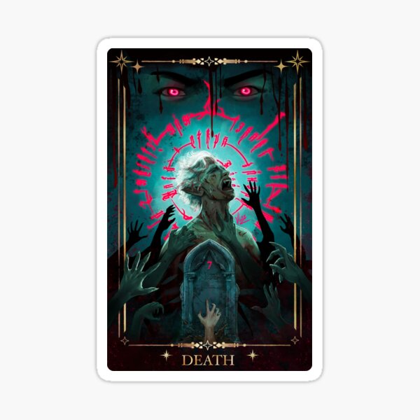 Tragic Vampire Tarot Card Sticker