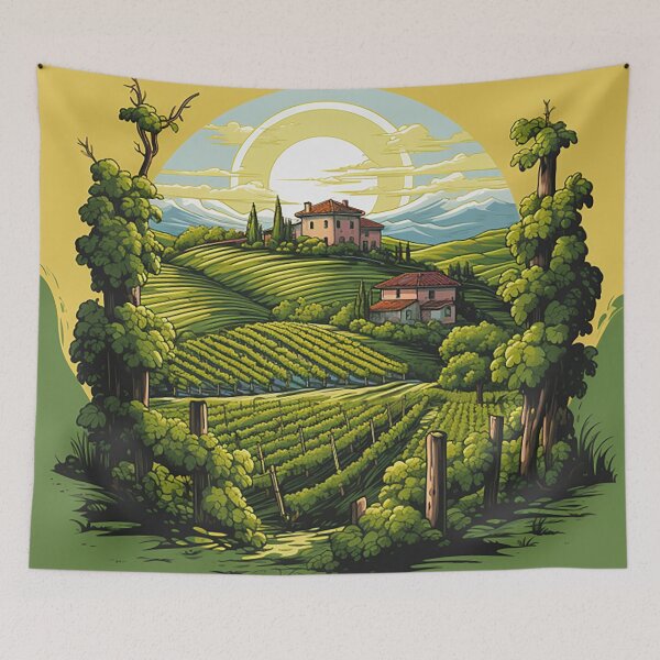 Item preview, Radiant Beauty: Concept Art of Italian Vineyard Villa designed and sold by PaintbrushPlace.