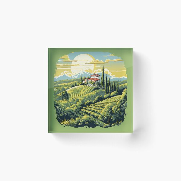 Item preview, Sunny Elegance: Italian Vineyard Villa Concept Art designed and sold by PaintbrushPlace.