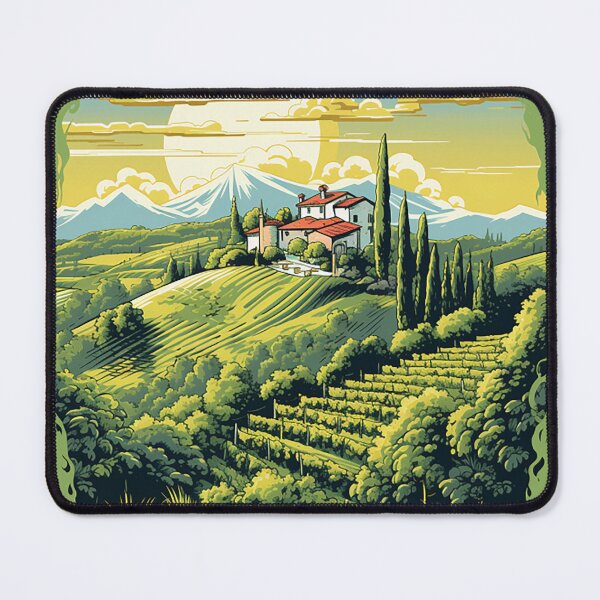 Item preview, Sunny Elegance: Italian Vineyard Villa Concept Art designed and sold by PaintbrushPlace.