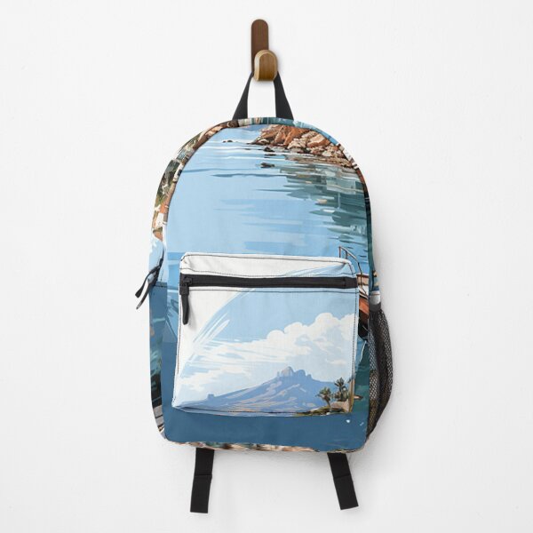 Item preview, Summer Serenity: Mediterranean Coastal Town Illustration designed and sold by PaintbrushPlace.