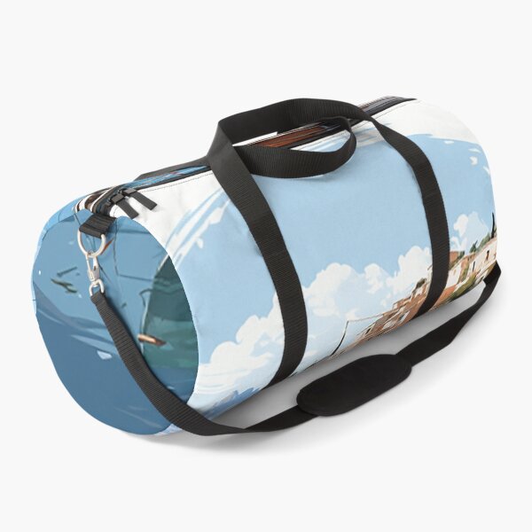 Item preview, Summer Serenity: Mediterranean Coastal Town Illustration designed and sold by PaintbrushPlace.