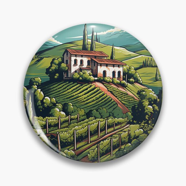 Item preview, Sunny Elegance: Italian Vineyard Villa Concept Art designed and sold by PaintbrushPlace.