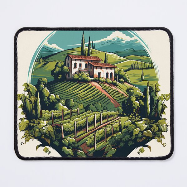Item preview, Sunny Elegance: Italian Vineyard Villa Concept Art designed and sold by PaintbrushPlace.
