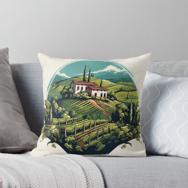 Item preview, Sunny Elegance: Italian Vineyard Villa Concept Art designed and sold by PaintbrushPlace.