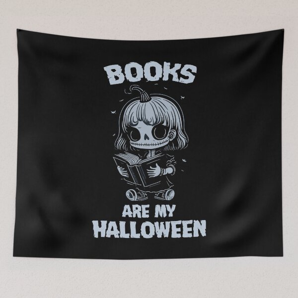 Item preview, Books are My Halloween Skeleton Girl Reading a Book Halloween Ghost Girl designed and sold by Peculiarts.