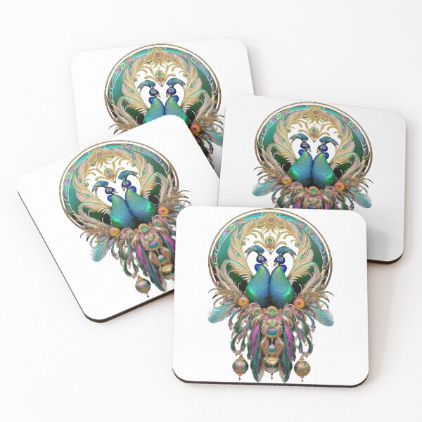 Item preview, Decorative Feathers Vintage Art Beautiful Peacocks Mucha Art designed and sold by artelligens.