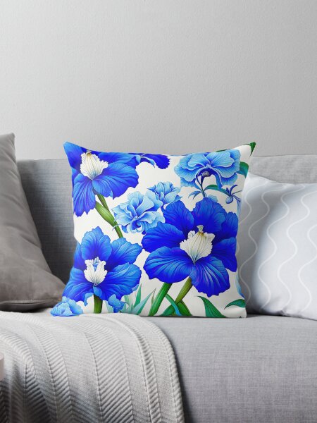 Item preview, Abstract Tropical Iris Flowers Pattern designed and sold by LanaGustavsson.
