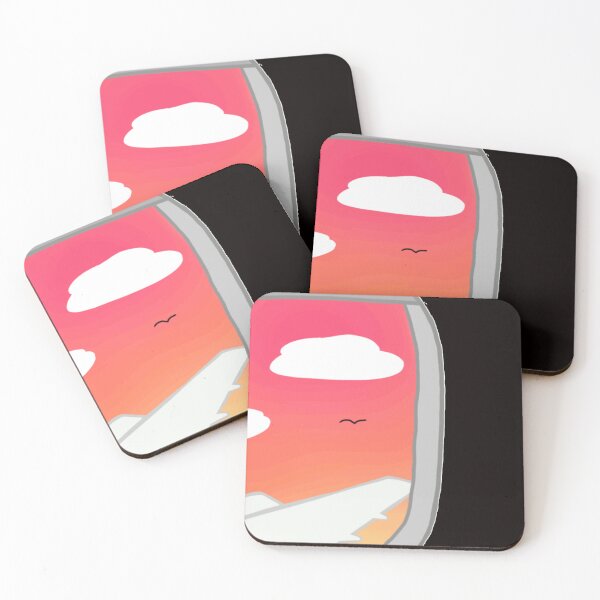 Item preview, Airplane Window Sunset Sticker designed and sold by DeetyaDriski.