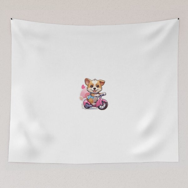 Item preview, Clipart of a cute kawaii dog riding a cycle.  designed and sold by Vegasstickers.