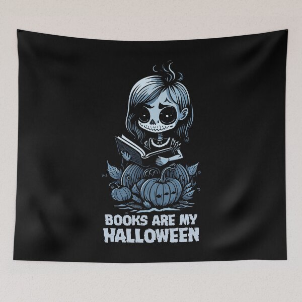 Item preview, Books are My Halloween Skeleton Girl Reading a Book Halloween Ghost Girl designed and sold by Peculiarts.