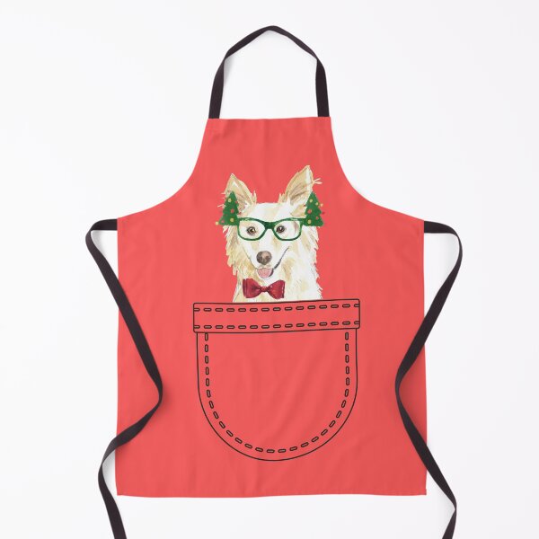 Item preview, White Collie Christmas Dog designed and sold by beastieboutique.