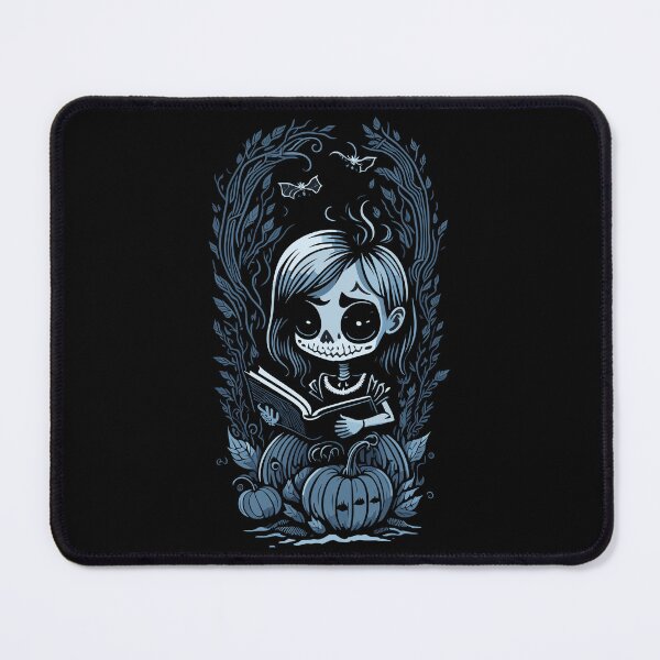 Item preview, Skeleton Girl Reading a Book Halloween Ghost Girl designed and sold by Peculiarts.
