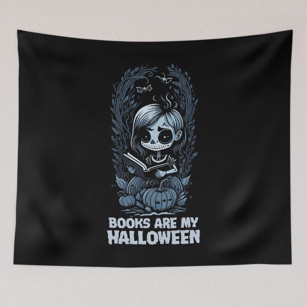Item preview, Books are My Halloween Skeleton Girl Reading a Book Halloween Ghost Girl designed and sold by Peculiarts.