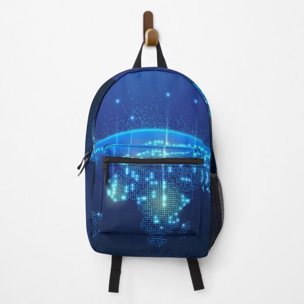 Item preview, communication technology global network dotted world map designed and sold by NiamLab.