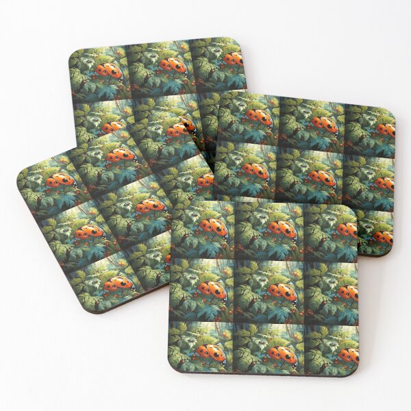 Item preview, Painted ladybugs and leaves  designed and sold by KornUHD.