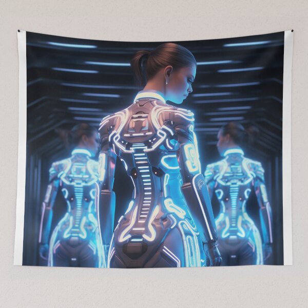 Item preview, Woman in neon cybergoth armor designed and sold by Art91design.