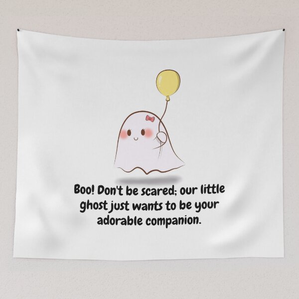 Item preview, Boo! Don't be scared; our little ghost just wants to be your adorable companion. designed and sold by Nokart.