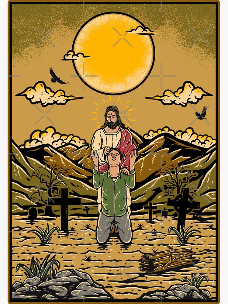 Thumbnail 3 of 3, Sticker, Christian Artwork designed and sold by ChristlikeMerch.