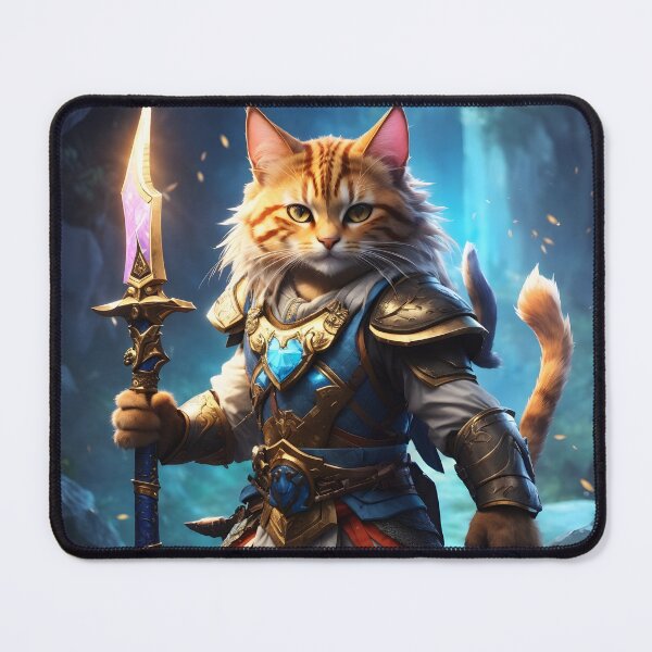 Item preview, The brave cat warrior designed and sold by PatDoArt.