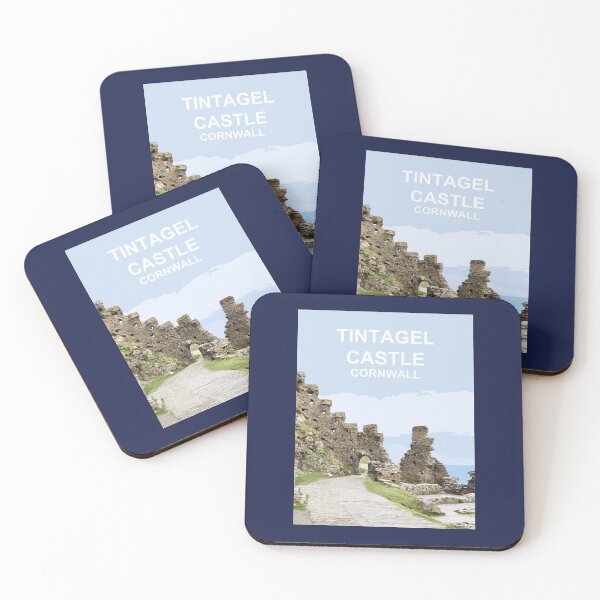 Item preview, Tintagel Cornwall. Cornish gift Travel location poster designed and sold by BarbaraGlebska.