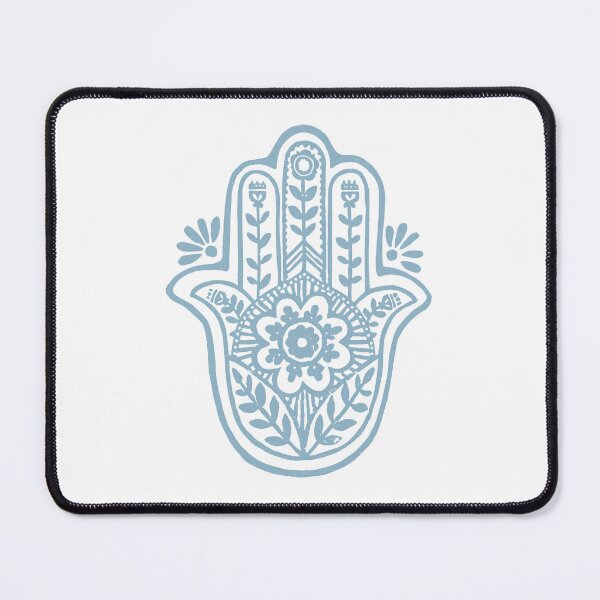 Artikelvorschau, Hamsa Flora Linocut - Snow + Sky entworfen und verkauft von Irene Estelle.