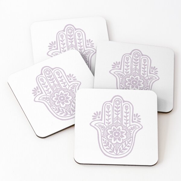 Artikelvorschau, Hamsa Flora Linocut - Snow + Dust entworfen und verkauft von Irene Estelle.
