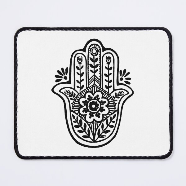 Artikelvorschau, Hamsa Flora Linocut - Snow + Coal entworfen und verkauft von Irene Estelle.