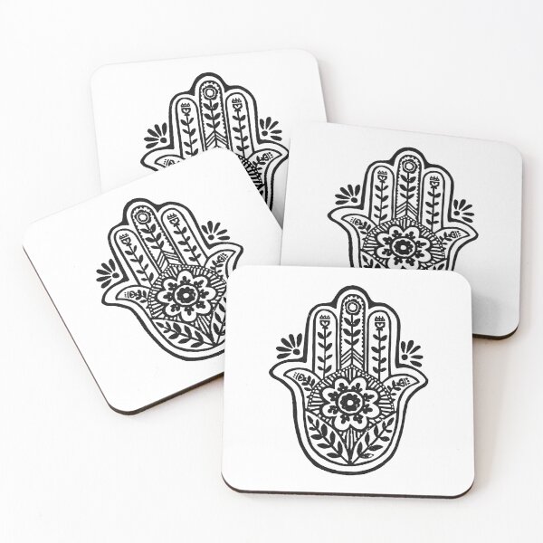 Artikelvorschau, Hamsa Flora Linocut - Snow + Coal entworfen und verkauft von Irene Estelle.