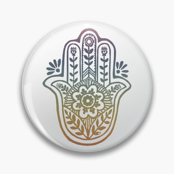 Artikelvorschau, Hamsa Flora Linocut - Snow + Rainbow Sunset entworfen und verkauft von Irene Estelle.
