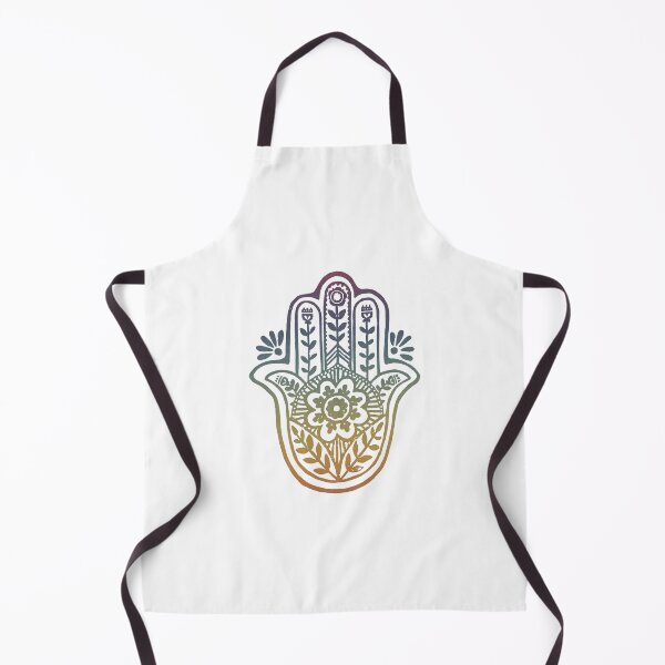 Item preview, Hamsa Flora Linocut - Snow + Rainbow Sunset designed and sold by Irene Estelle.