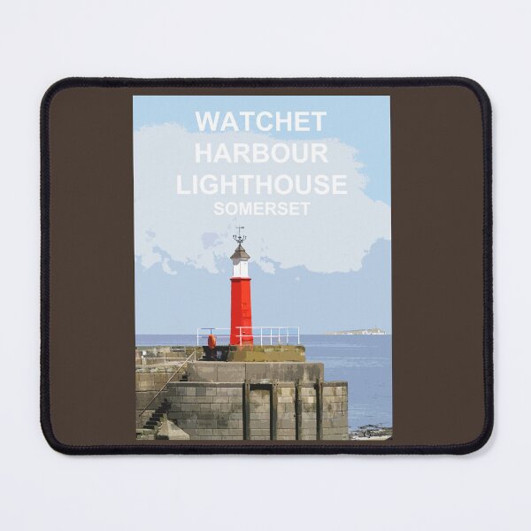 Item preview, Faro del puerto de Watchet Somerset. Póster de ubicación de viaje designed and sold by BarbaraGlebska.