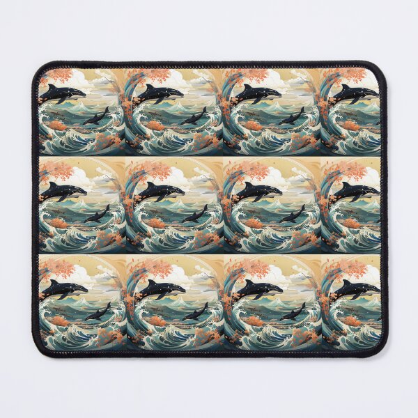Item preview, Whales and ocean waves  designed and sold by KornUHD.