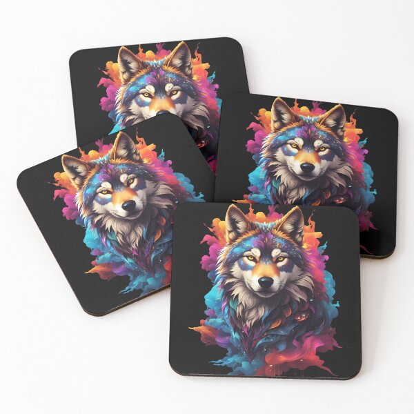 Item preview, Colorful Wolf Face designed and sold by Win Hardy.